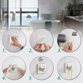 Eowihor 6 Pack Silver Stainless Steel Wall Hooks Heavy Duty Waterproof