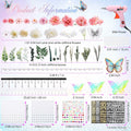 CraftyDream Artificial Flower Heads with Greenery Stems Pink Medium to Large
