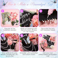 CraftyDream Artificial Flower Heads with Greenery Stems Pink Medium to Large
