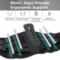 YAHA Back Brace Lower Back Support with Lumbar Pad 5 Stays Black Size XXL