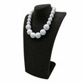 JHWZAIY White Acrylic Beaded Necklace Chunky Statement 02 Set
