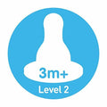 Dr. Brown's Standard Replacement Nipple Level 2 Medium Flow 6 Count