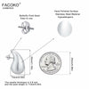 FACOKO Sterling Silver Chunky Teardrop Hoop Earrings Hypoallergenic Silver