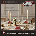 GUOYUANGLO Disposable Linen Feel Paper Napkins Green 12x17in 100 Pack
