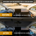 EcoNour Tesla Model 3/Y Windshield Sun Shade Foldable Silver UV Protection