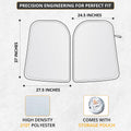 EcoNour Tesla Model 3/Y Windshield Sun Shade Foldable Silver UV Protection
