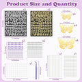 Mototo Graduation Cap Decorations Kit Purple Flowers Rhinestones Glitter DIY