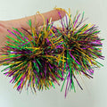 CHUU YUNG Colorful Mardi Gras Carnival Tassel Acrylic Heart Hoop Earrings Style
