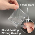 Aubeco 400pcs Clear 3x4in 2mil Plastic Jewelry Zip Bags Resealable