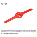 Uxcell 10pcs Plastic Trimmer Blades Replacement for Cordless Grass Cutter