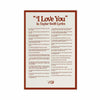 I LOVE YOU Taylor Swift Lyrics Poster Canvas Wall Art 12x18in 30x45cm