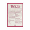 I LOVE YOU Lyrics Canvas Poster 12x18 Bedroom Wall Art Unframed Decor