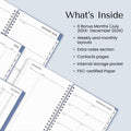 Blue Sky 2025 Weekly Monthly Planner Calendar 5x8 Flexible Cover Wirebound