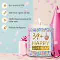 XIZIDA Funny 40th Birthday Candle Lavender Scented Soy Wax 9oz Glass Gift