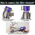 Pdoucgia Dyson V10 Vacuum Cleaner Filter Replacement 2 Pack + Brush