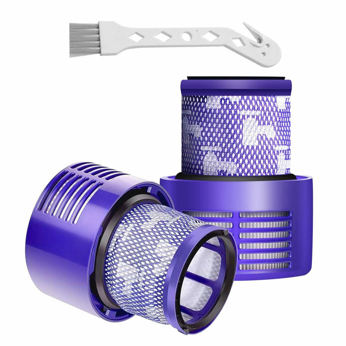 Pdoucgia Dyson V10 Vacuum Cleaner Filter Replacement 2 Pack + Brush