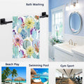 Naanle Tropical Blooming Cactus Guest Hand Towels Leaves Pattern 16x30 Inch