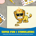PartyNow Safari Animals Stickers 24-Pack Multicolor Waterproof Paper Kids