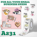 DNYMJBO 500 PCS Thank You Stickers 1 Inch Floral Pattern Designs #A244
