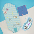 LOYEJEGL Foldable Travel Cosmetic Makeup Bag Blue PU