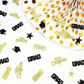 Vofrise 200pcs Blue Gold 2025 Graduation Confetti Cap Star Table Decor