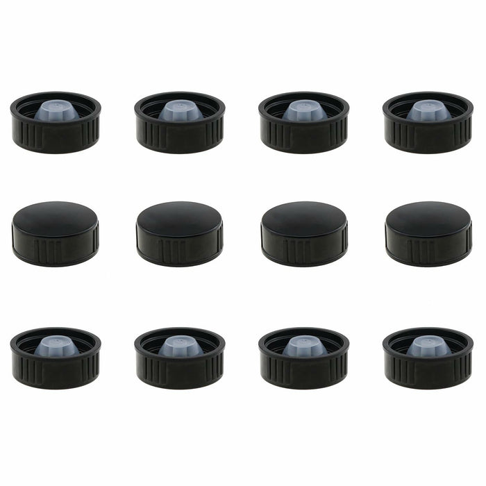 ZZHXSM 12PCS 28mm Bakelite Phenolic Resin Sealing Screw Caps Black