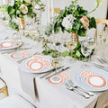 AYINOBY 50 Pcs Glitter Rose Gold Diamond Ring Paper Napkins Pink Wedding