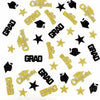 Vofrise 200pcs Blue Gold 2025 Graduation Confetti Cap Star Table Decor