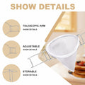 Aageme Versatile 8.7-Inch Oil & Syrup Filter Silver Adjustable Stand 3 Screens