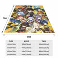 AMCAY Game Plush Flannel Throw Blanket 50x40in Liyue Zhongli Childe Ganyu