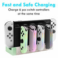 SWTOTK Upgraded Switch Controller Charging Dock for OLED/Lite, 4 Joypads Black