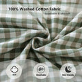 Aryeleay 2 Pack Sage Green White Plaid Ruffle Pillow Shams Cotton 20x20