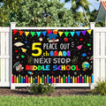 AIBIIN 7x5ft 5th Grade Graduate Backdrop Black Polyester Photography