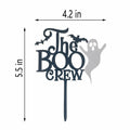 JIEEIN The Boo Crew Halloween Cake Topper Black Acrylic 1 Piece