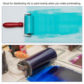 PATIKIL 4in Rubber Roller Brayer 2pcs Anti Skid Hard Black