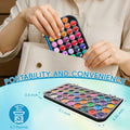 48 Color Solid Watercolor Paint Set with 3 Brushes for Kids & Artists