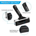 PATIKIL 4in Rubber Roller Brayer 2pcs Anti Skid Hard Black