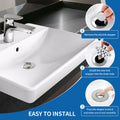 AUPHTIR Universal Bathroom Sink Stopper Pop Up Drain Plug 1.06-1.80'' Silver