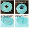 MONBASA 12 Inch Blue Japanese Paper Lantern Lamp Set of 5