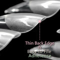PrettyYo Short Almond Gel Nail Tips 240Pcs Clear 12 Sizes Full Cover