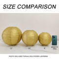 MONBASA 12 Inch Blue Japanese Paper Lantern Lamp Set of 5