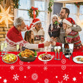 FZR Legend 2Pack Christmas Tablecloth Plastic Snowflake Red Green
