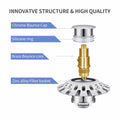 AUPHTIR Universal Bathroom Sink Stopper Pop Up Drain Plug 1.06-1.80'' Silver