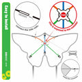 DoinFly Butterflys Kids Kite Easy Fly w/ 328ft Line & Winder Red 1 Pack