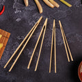 YIVCKOM Bamboo Toaster Tongs 8 Inch Natural Colour Wooden Kitchen Utensil