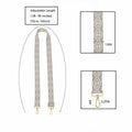 LoZoDo Adjustable Wide Crossbody Purse Strap Gold Hardware 52in Size 52in