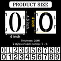 Duozea 4 Inch Number Stencils Set Plastic Reusable Templates for Painting