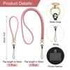 SeHwan 2-Piece Phone Lanyard Set Neck & Wrist Strap Pink Polyester Fashion