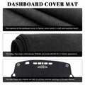 PeakPurit Black Dash Board Cover Mat Flannel for Chevy Blazer RS 2019-2026