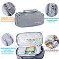 KEBEIXUAN Canvas Pencil Case Large Capacity Zipper Organizer Pink